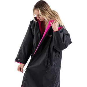 2023 Dryrobe Advance Junior Langarmshirt Zum Wechseln Robe DR104 - Black / Pink